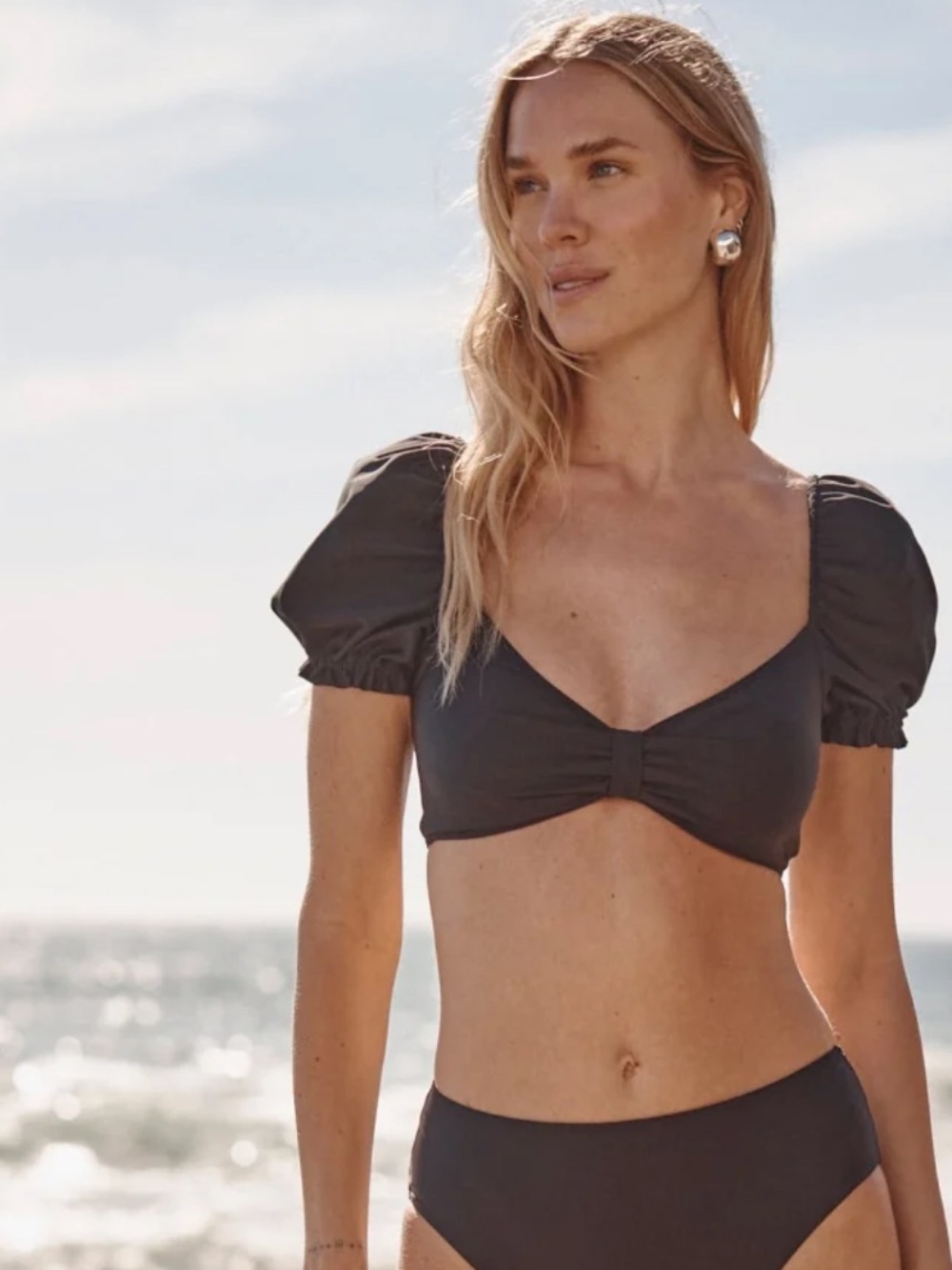 Summersalt Puff Sleeve Bikini Top